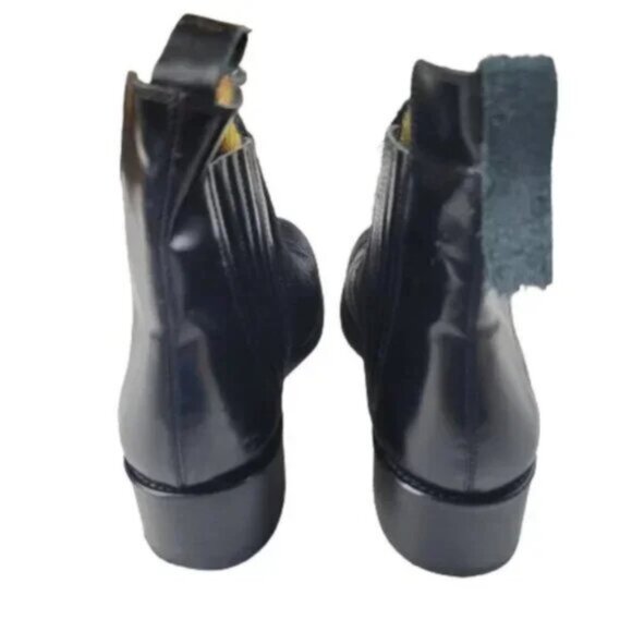 Billy Reid Court Chelsea Calf Leather Pull On Ankle Boots Classic Black Pull On - Picture 2 of 13